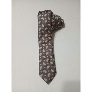 IMANI UOMO MULTICOLOR PAISLEY STYLE EMBROIDERED SILK TOUCH NECK TIE - 62" SKINNY